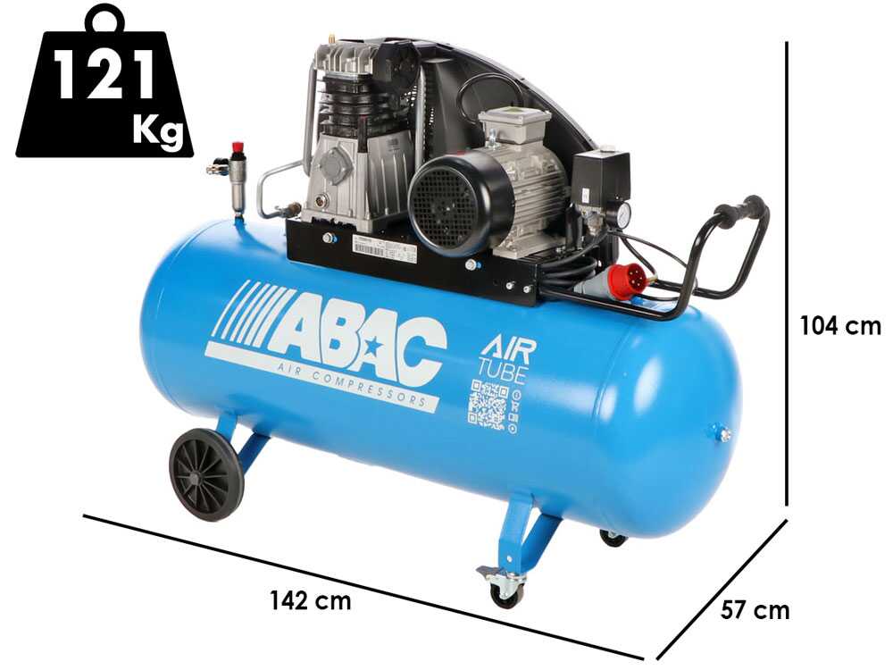 ABAC A49B 200 CT4 – Compresor de aire eléctrico trifásico de correa – Motor 4 HP – 200 L
