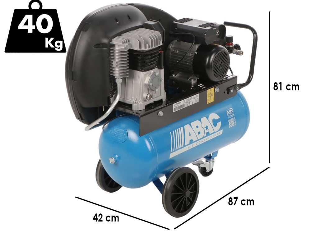 ABAC EXT A29B 50 CM2 – Compresor de aire eléctrico monofásico de correa – Motor 2 HP – 50 L