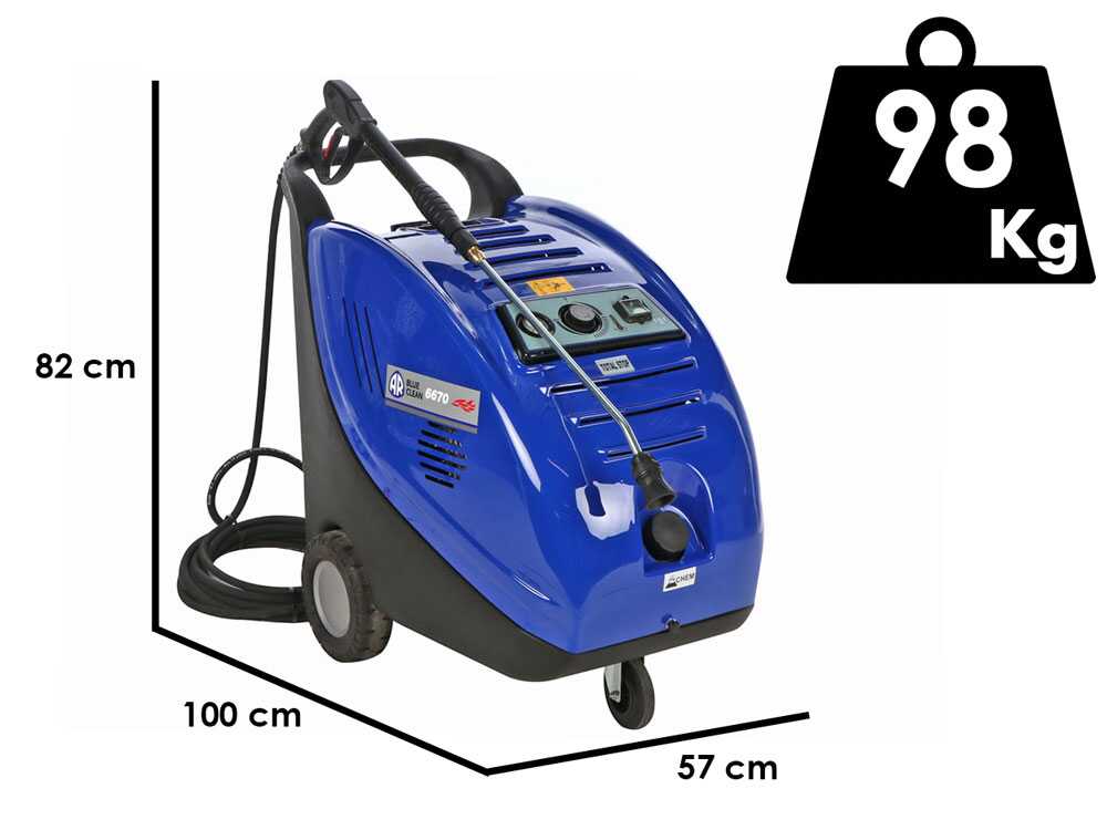 Annovi & Reverberi 6670 – Hidrolimpiadora de agua caliente – 190 bar – 780 l/h