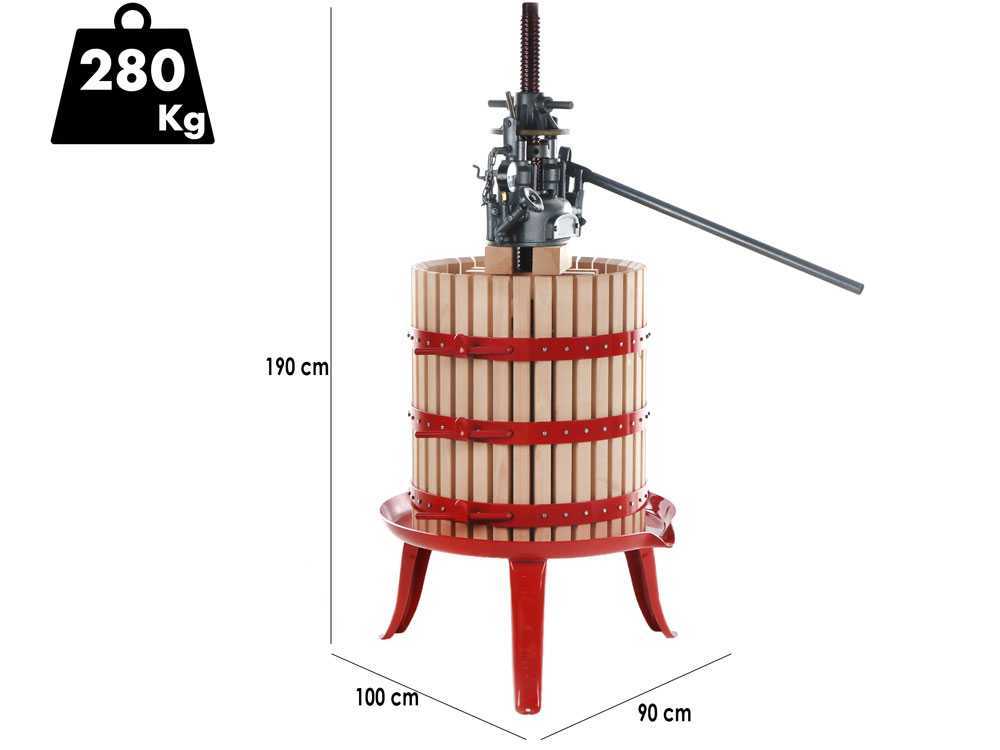Baesso Torchio 60 – Prensa hidráulica para uva – 210 l