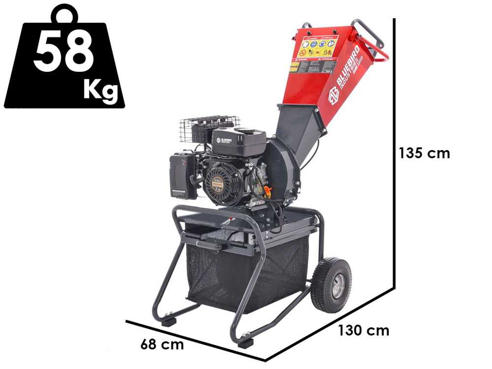 Blue Bird SHR 1000 – Biotrituradora de gasolina – Motor Rato R210 7 HP