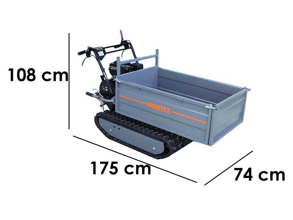 Carretilla con motor de orugas Wortex SFL 500 – Cajón extensible con capacidad de 500 kg