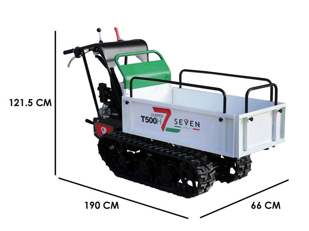 Carretilla de orugas con motor Seven Italy T500H GX-E – caja extensible – capacidad 500 kg