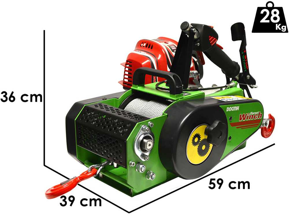 Docma VF150 auto-4 GX50 – Cabrestante forestal motor Honda – Cable Ø 5mm de 80m
