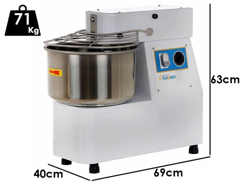 Euromech EMF 20 – Amasadora de espiral – Capacidad 18 kg – Monofásica