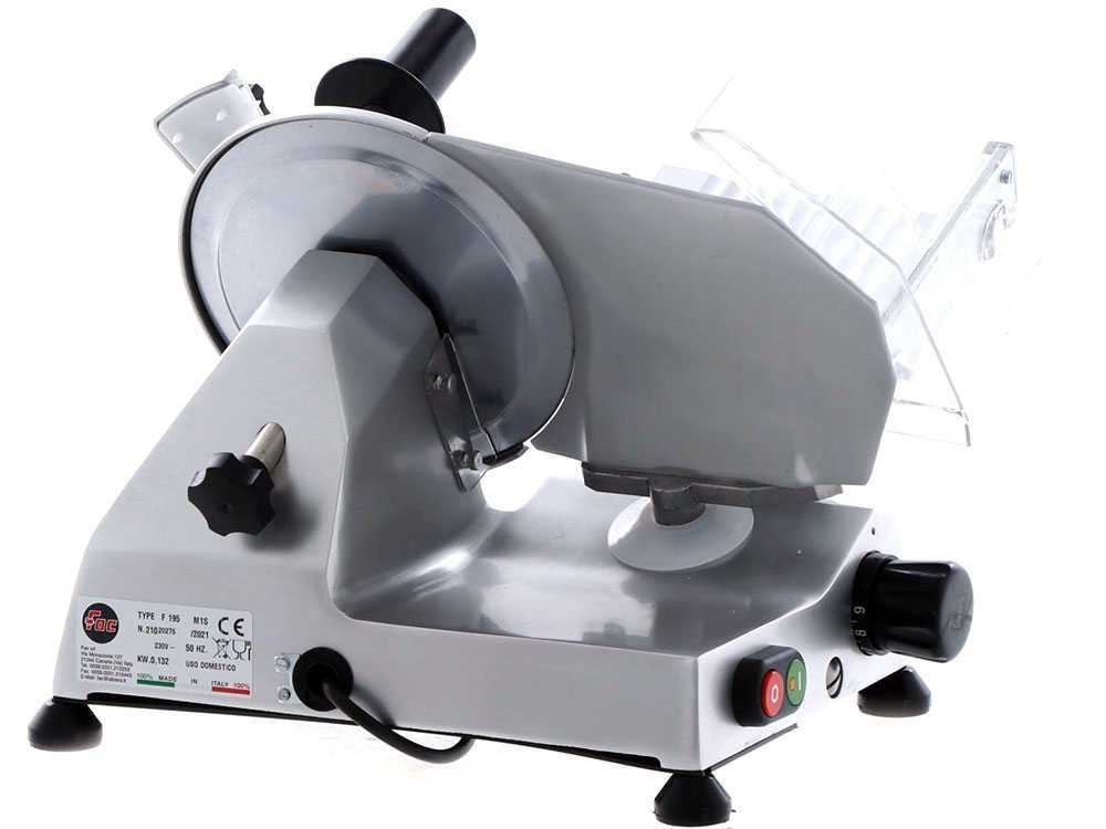 FAC F195 -Cortadora de fiambre con cuchilla de 195 mm – Afilador de serie – 132 W – Image 4