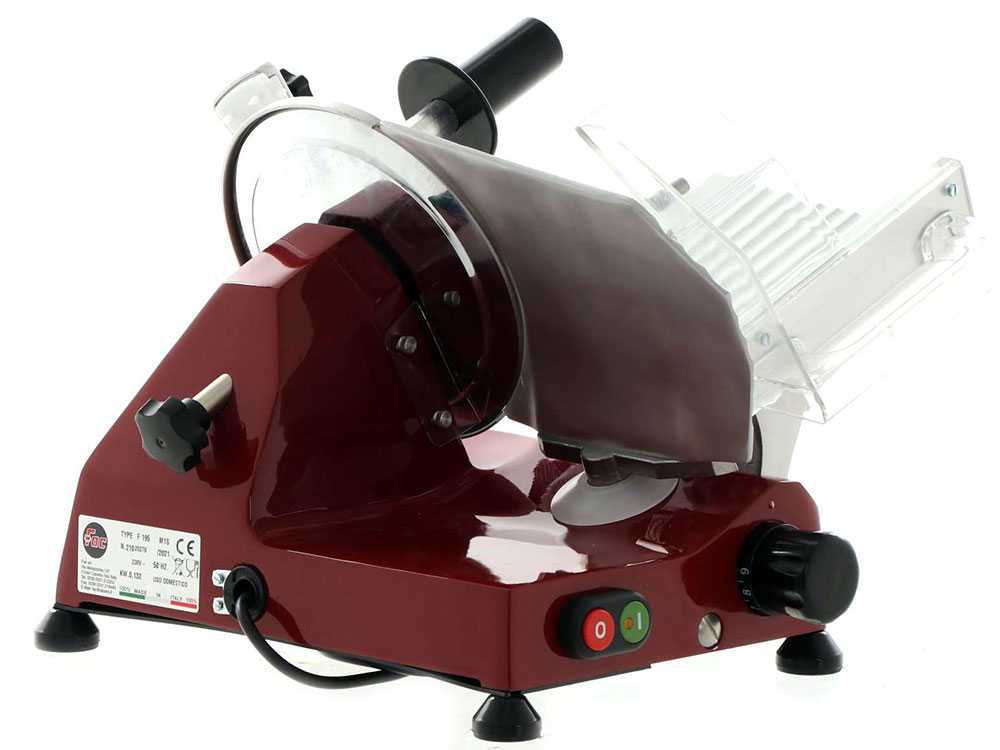 FAC F195 Roja – Cortadora de fiambre con cuchilla de 195 cm – 132 W – Image 3