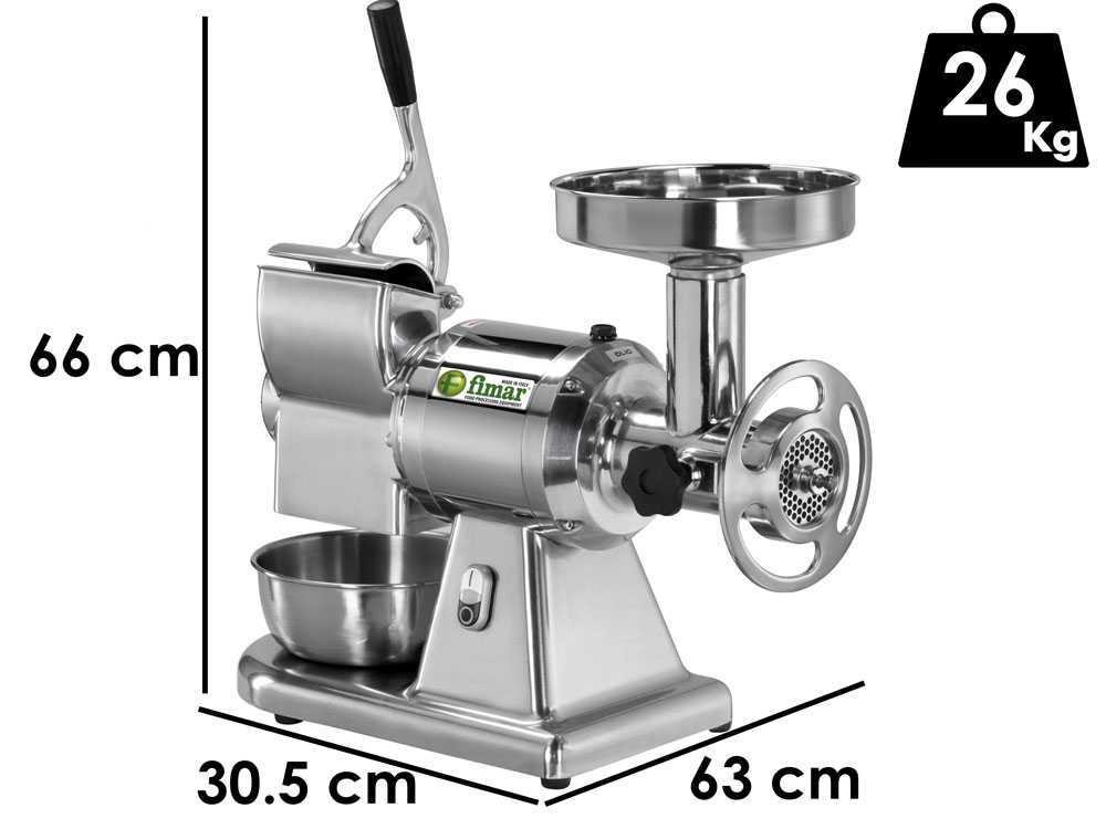 Fimar TC22T – Picadora de carne eléctrica – Rallador integrado – grupo de trituración inox -400V