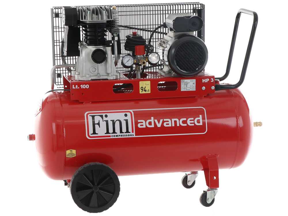 Fini Advanced MK 103-100-3M – Compresor de aire eléctrico monofásico de correa – Motor 3 HP – 100 L – Image 4