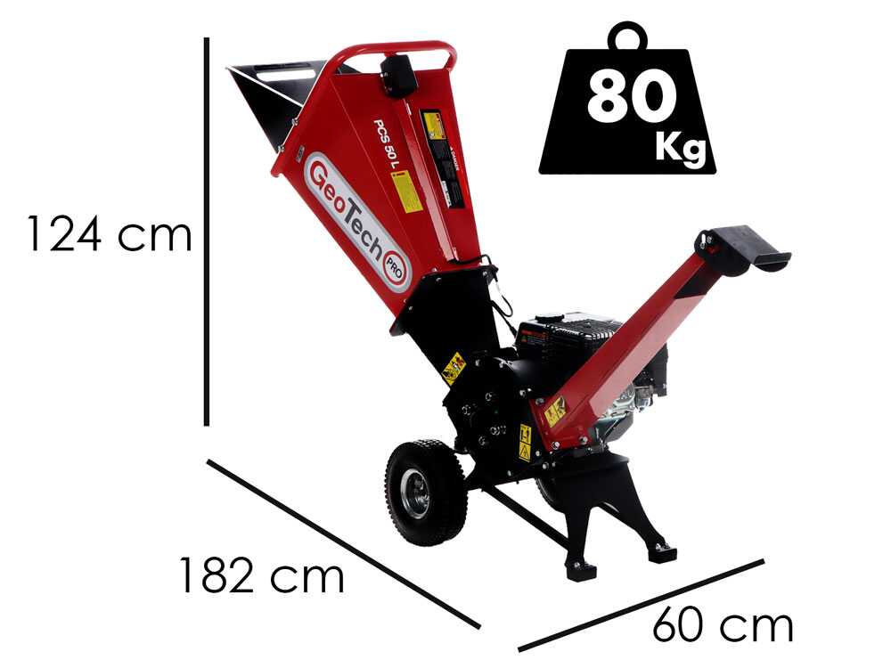 GeoTech-Pro PCS 50 L – Biotrituradora de gasolina – Motor Loncin 6.5 HP