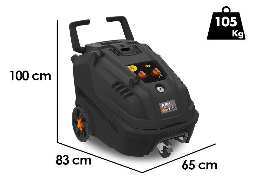 Hidrolimpiadora de agua caliente trifásica Comet KP EXTRA 5.12 12/180 T – bomba en latón
