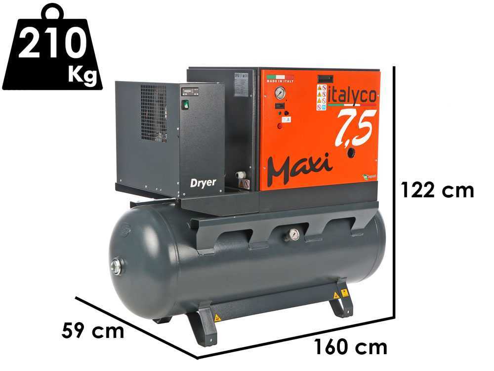 Italyco Maxi 8/270 D – Compresor de tornillo rotativo – Presión máx. 10 bar
