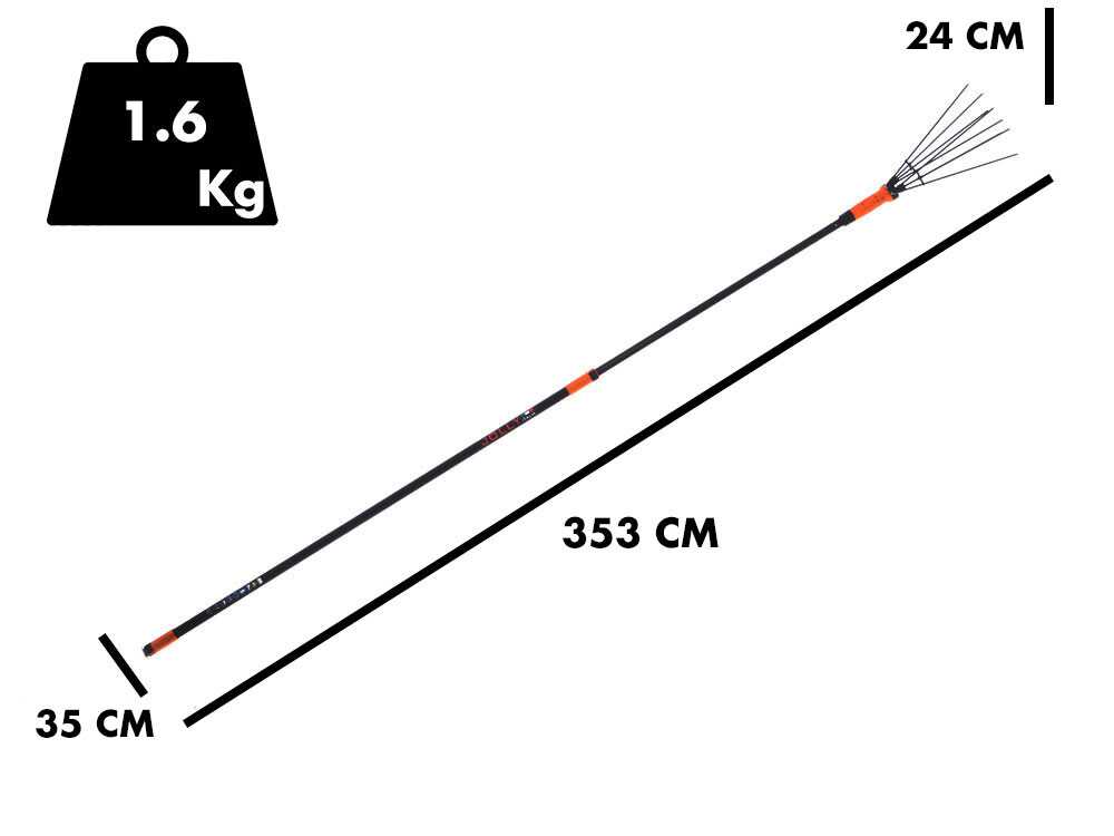 Jolly V34 – Vareador de aceitunas eléctrico de batería – 170/310 cm