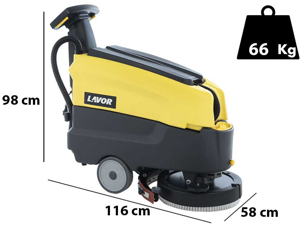 Lavor L4 45E – Fregadora de suelos eléctrica – 3 en 1: lava, seca y aspira