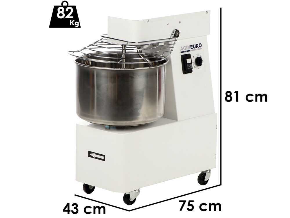 Mixer 3000 S – Amasadora de espiral – 24Kg 1 velocidad