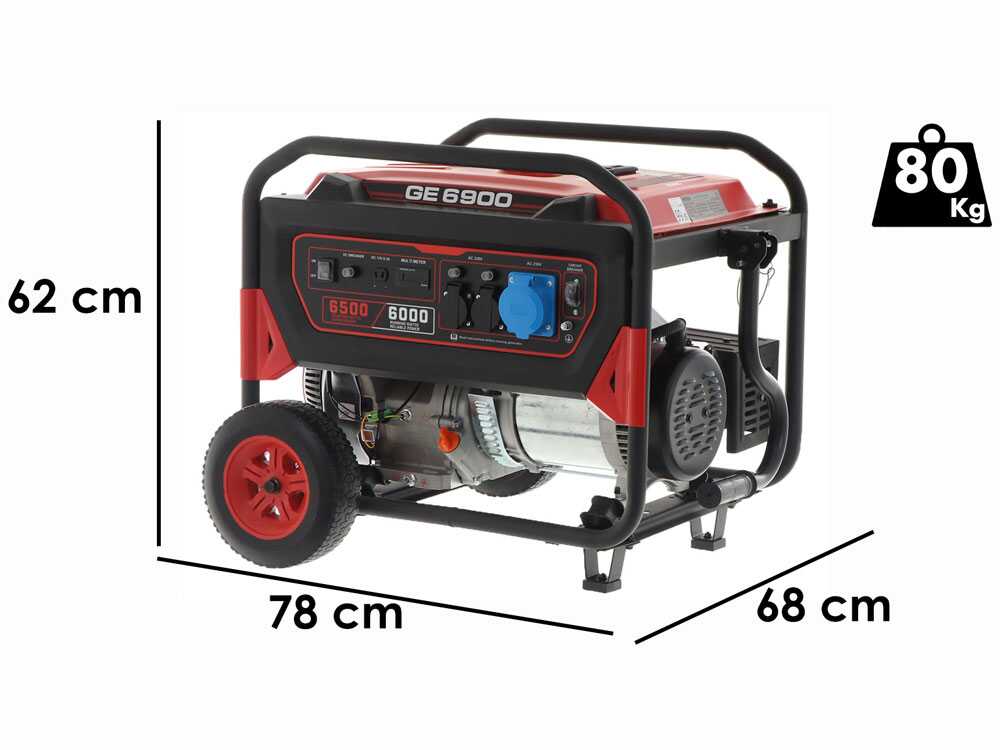 Mosa GE 6900 – Generador de corriente a gasolina con ruedas 6.5 kW – Continua 6 kW Monoflasica