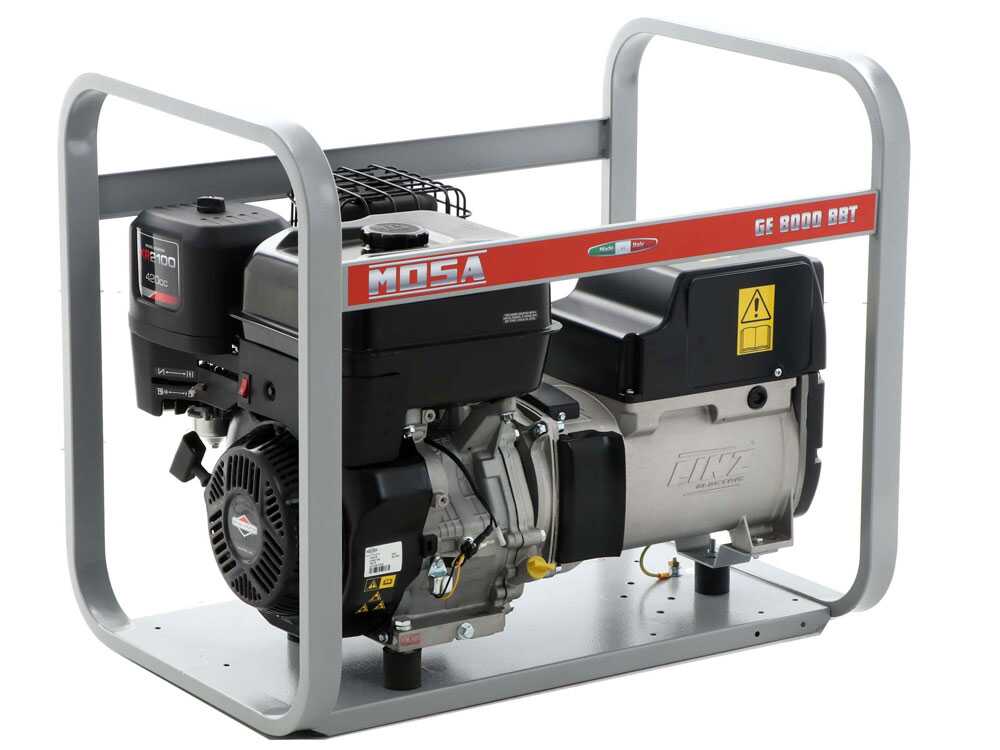 MOSA GE 8000 BBT – Generador de corriente a gasolina 6.4 kW – Continua 5.6 kW Trifásico – Motor B&S XR2100 – Image 4