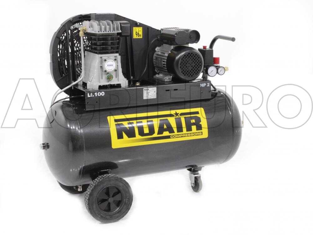 Nuair B2800 /100 CM2 – Compresor de aire eléctrico monofásico de correa – Motor 2 HP – 100 L – Image 4