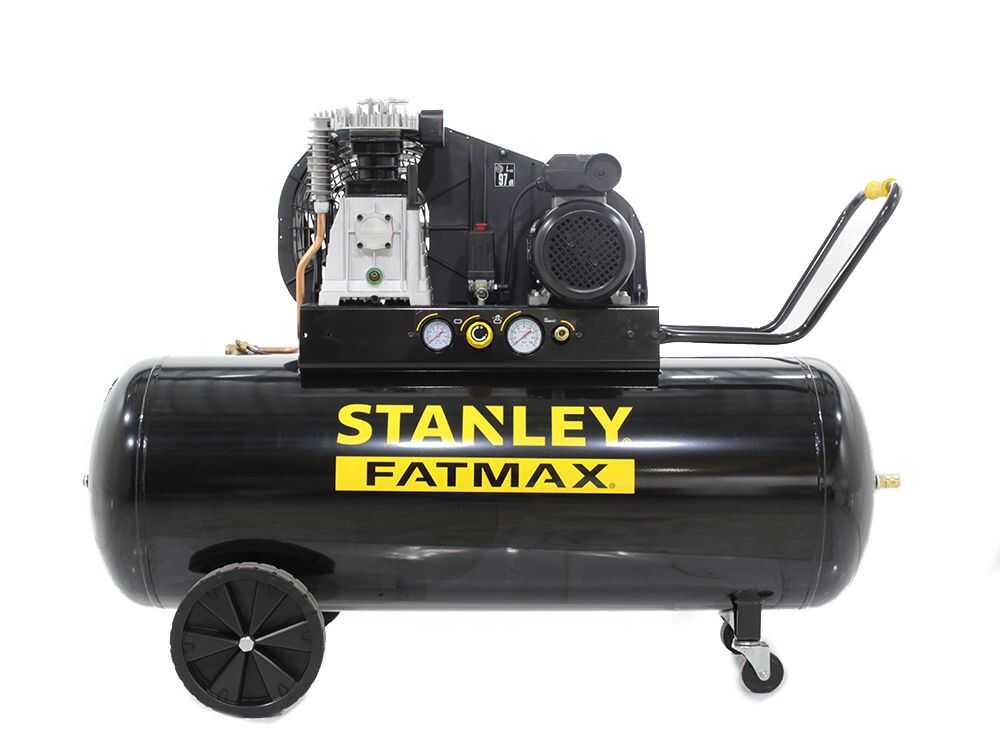 Stanley Fatmax B 400/10/200 – Compresor de aire eléctrico monofásico de correa – Motor 3 HP – 200 L