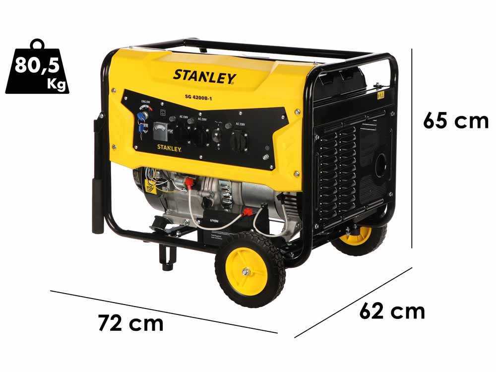 Stanley SG 4200B-1 – Generador de gasolina – AVR – 4.3kW monofásico