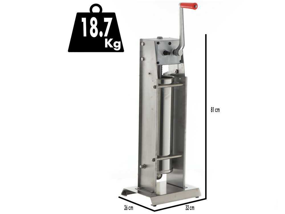 Tre Spade Mod. 7/V Deluxe – Embutidora vertical manual 7 Kg – 2 Velocidades