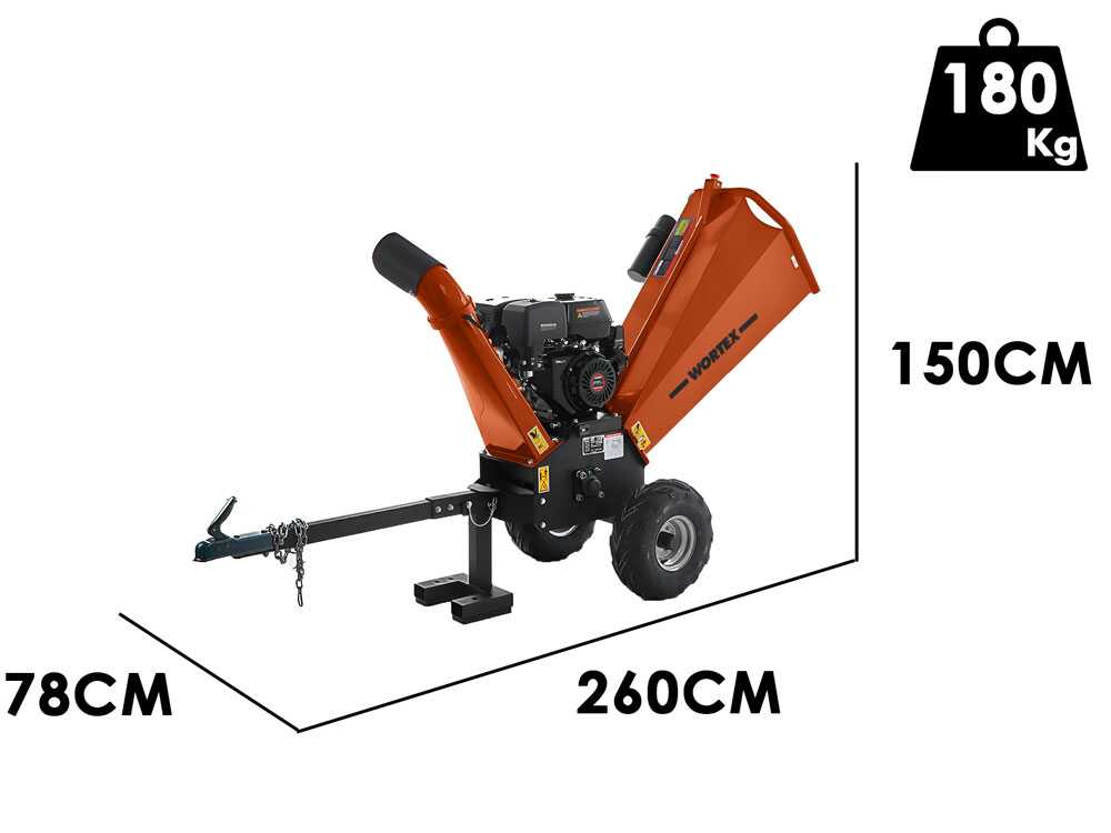 Wortex Drake D420/120L-E – Biotrituradora de gasolina – Motor Loncin G420F con arranque eléctrico