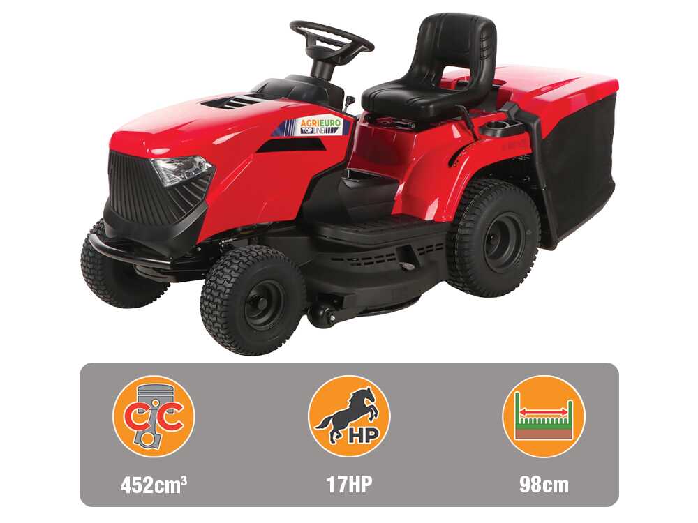 A 98 HD – Tractor cortacésped – Cambio hidrostático – Recogedor – Mulching – Image 3