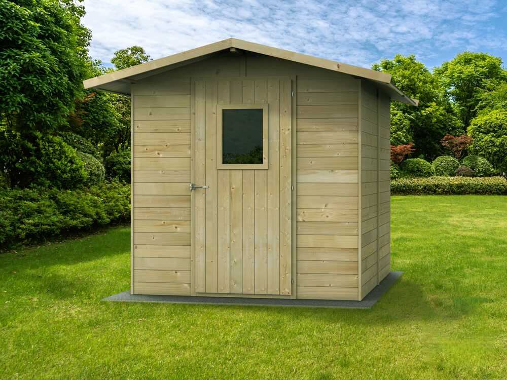 Alce Vaniglia 200×207 – Caseta de jardín de madera – Con ventana frontal – 200x207x214 cm
