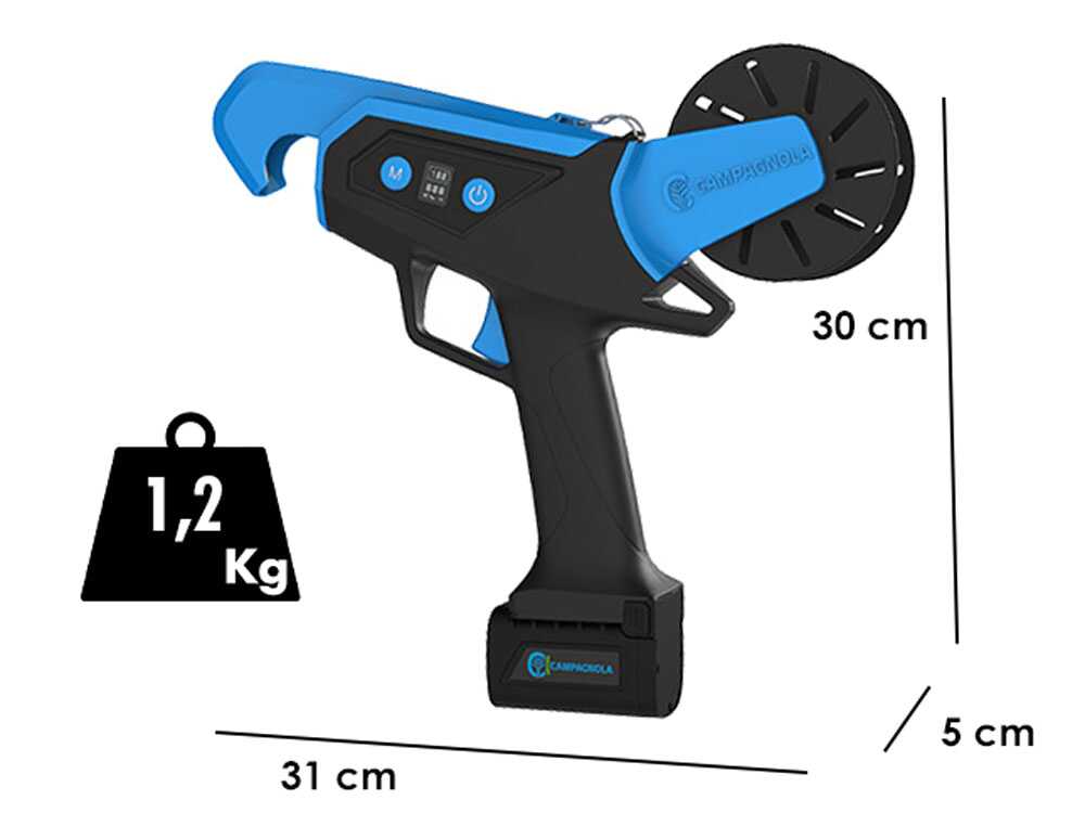 Atadora de viña eléctrica de batería Campagnola NEXI – 2 Baterías de 14,4 V – 2,5 Ah