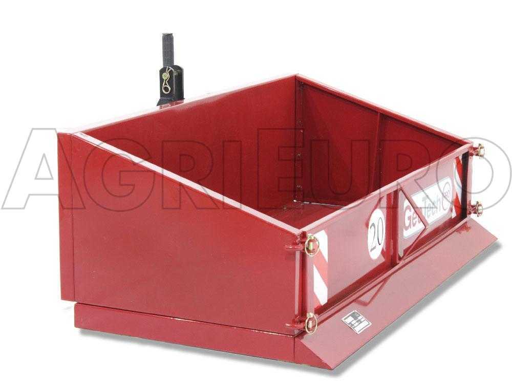 Cajón basculante para tractor GeoTech PRO TB180 de metal