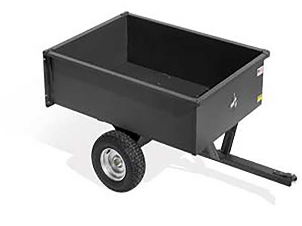 Carretilla de arrastre grande para tractor cortacésped, remolque de metal, ruedas grandes – 122×86(h 37 cm)