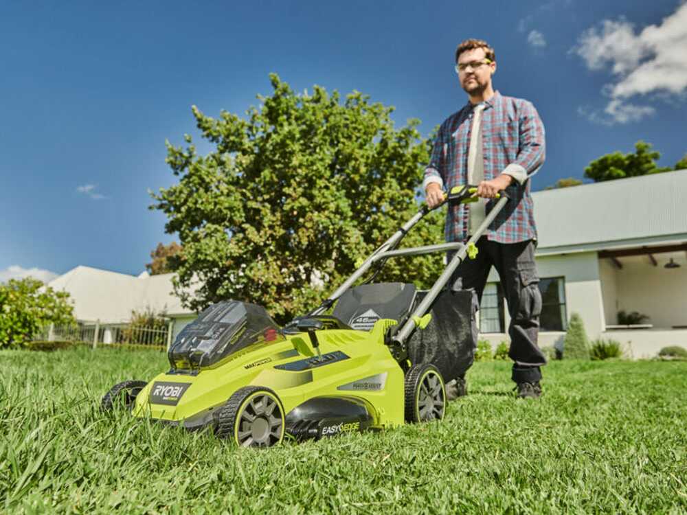 Cortacésped de batería RYOBI RLM36X46H50PG – MAX POWER 36 V – 5 Ah – recogedor de 45 l – corte de 46 cm – Image 4