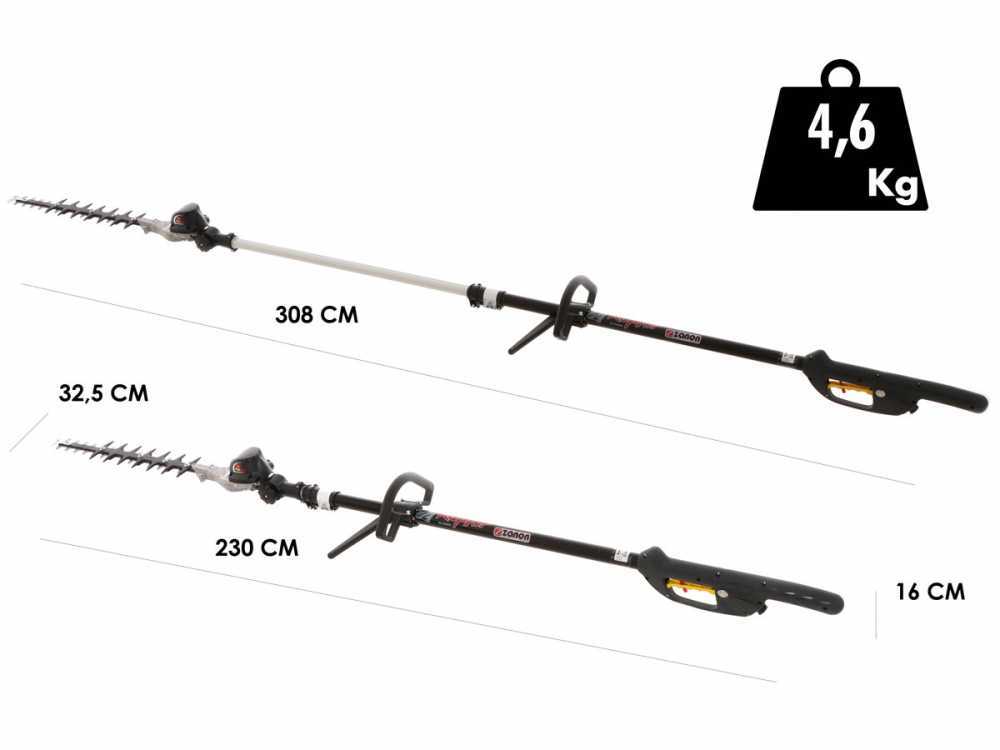Cortasetos con pértiga telescópica Zanon Raptor 600 – SIN BATERÍA – Image 3