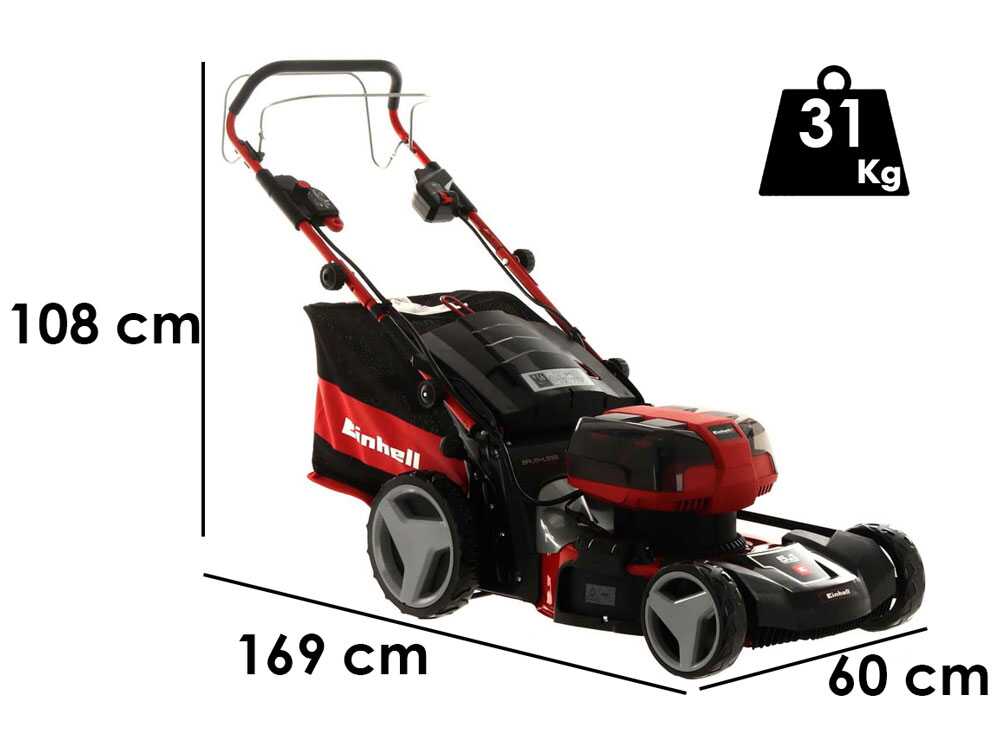 Einhell GE-CM 36/47 S HW Li – Kit – Cortacésped de batería autopropulsado – 4x18V/4Ah – Corte de 47 cm
