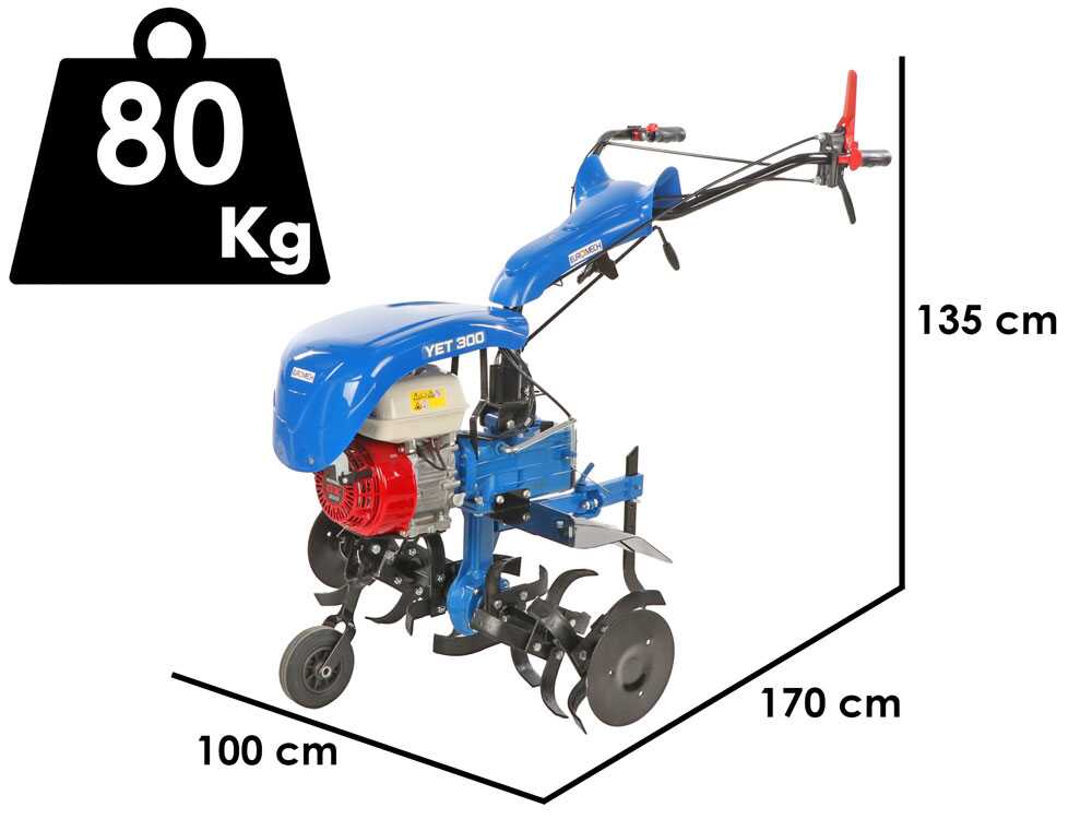 EuroMech YET 300 – Motoazada de gasolina 6,5 HP – Honda GX200