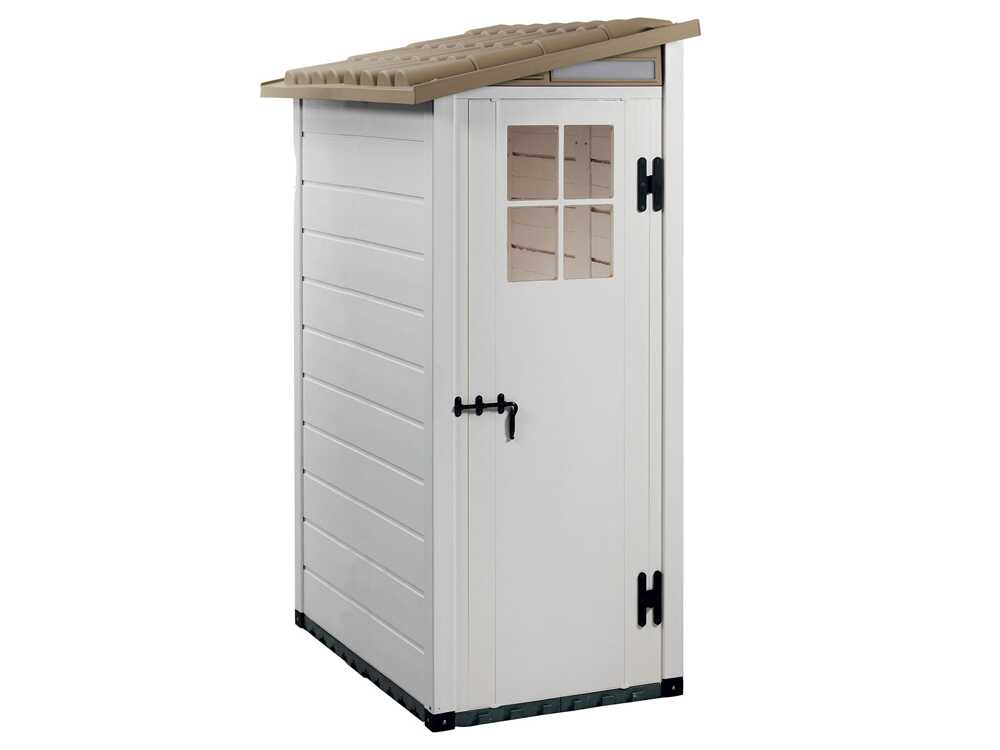 Garofalo Tuscany Evo 100 Terrace – Caseta de jardín – Con ventana y puerta de una sola hoja – 82,5 x 122,5 x 201 cm