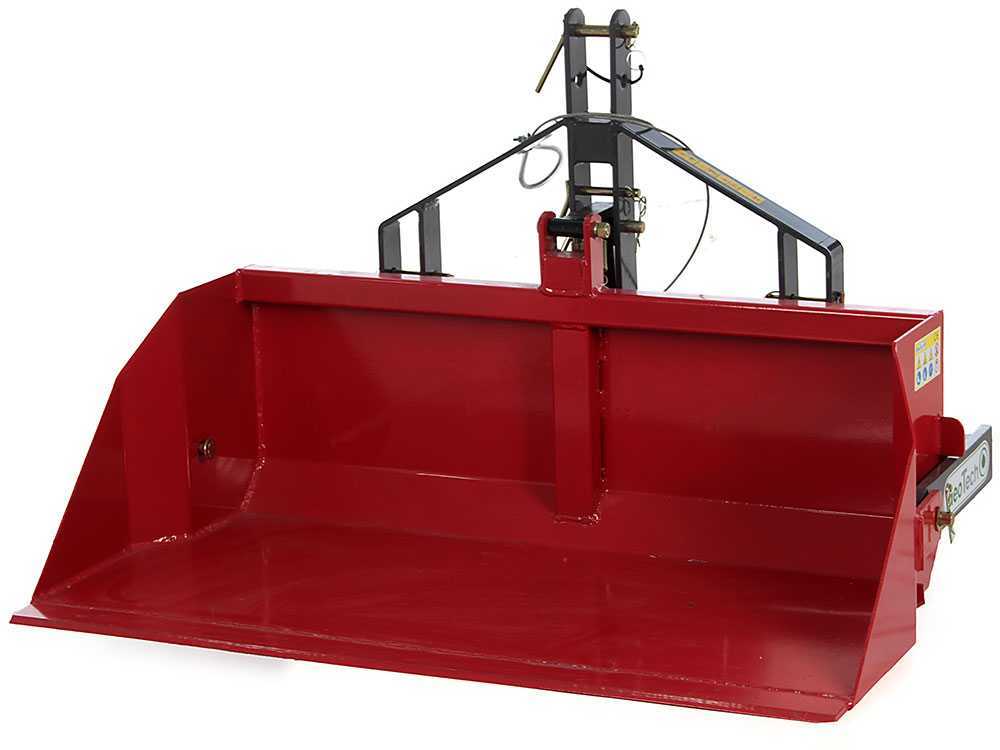 GeoTech de 160 cm – Pala trasera para tractor – serie medio-pesada – capacidad 700 Kg