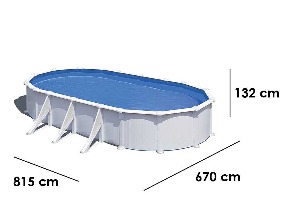 Gre Atlantis Ovalada 800x470x132cm – Piscina desmontable de acero