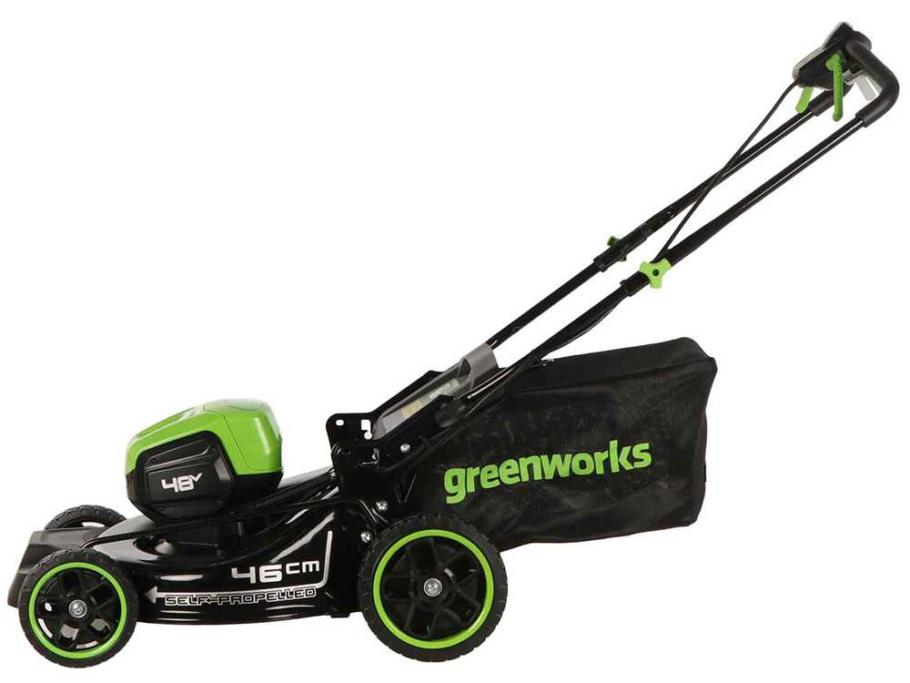 Greenworks GD48LM46SPIIK4 – Cortacésped autopropulsado de batería – 48V/4Ah – Corte 46 cm – Image 3