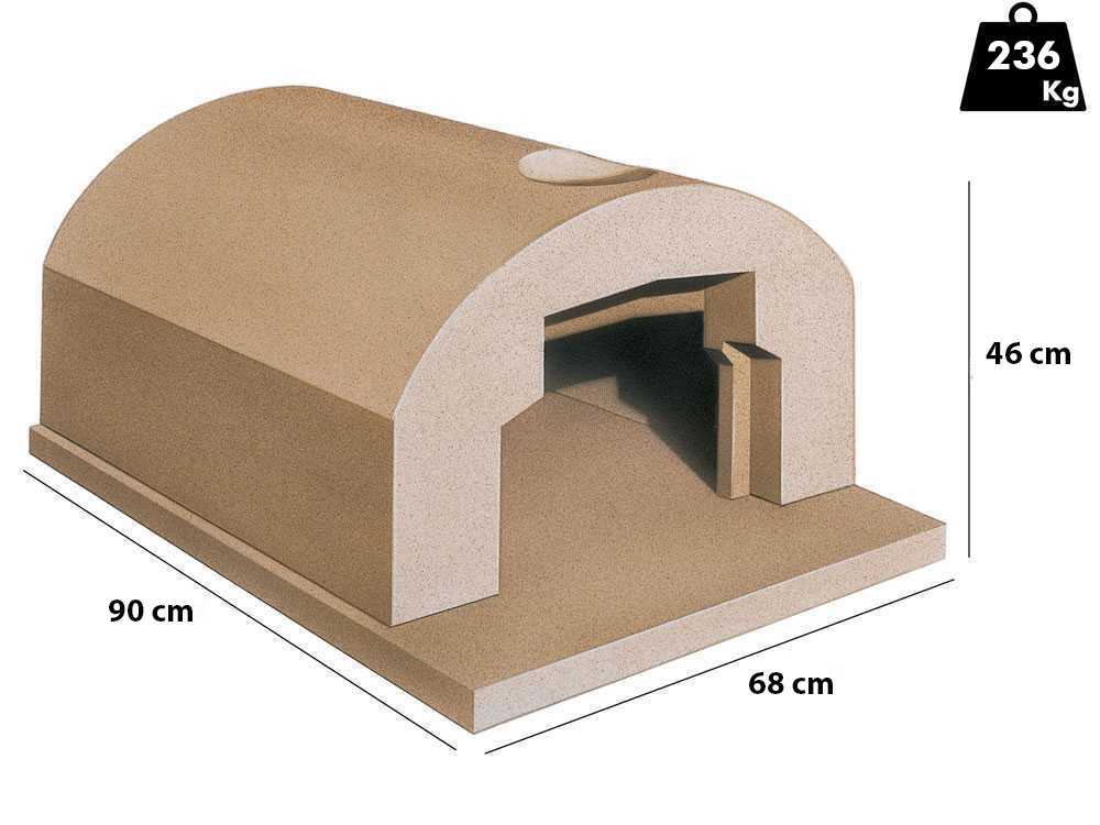 Linea VZ F4 – Horno de leña con superficie de cocción 56×61 cm – Capacidad de cocción 2 pizzas