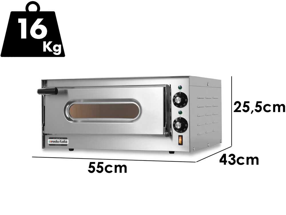 Resto Italia Small G – Horno eléctrico para pizza – 1600 W
