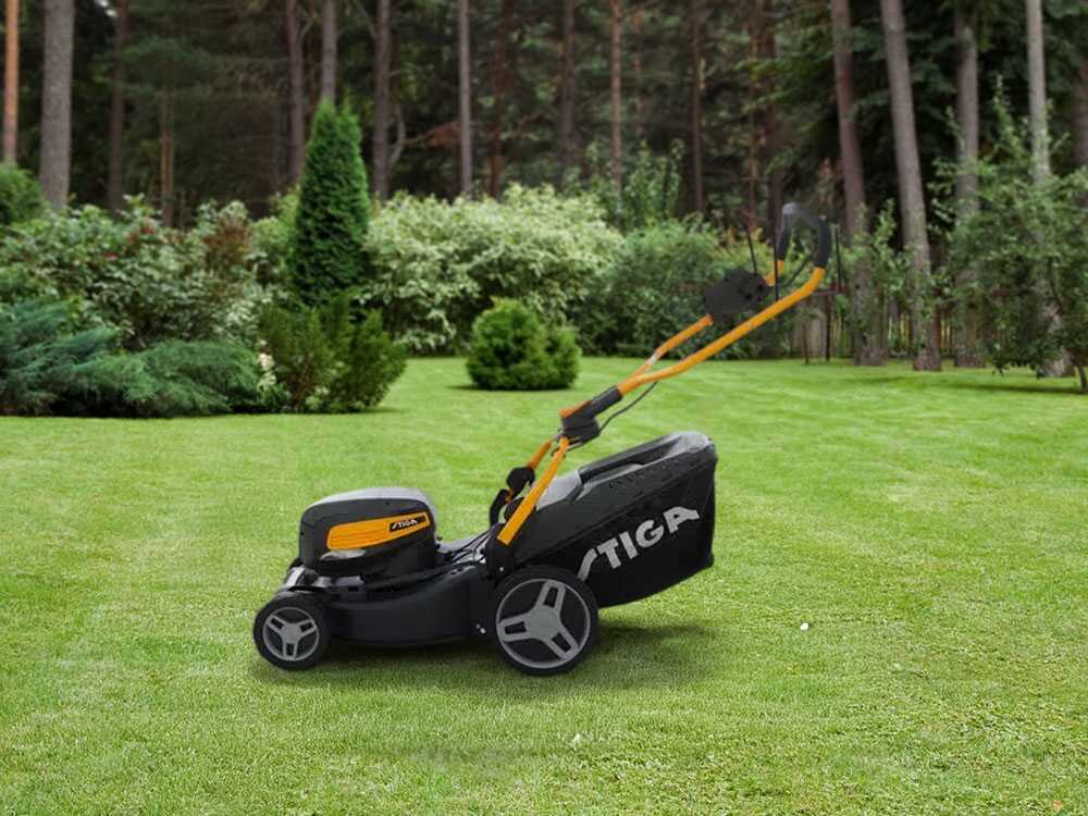 Stiga Combi 748e V – Cortacésped de batería – 2x 48V/5Ah – Corte de 46 cm