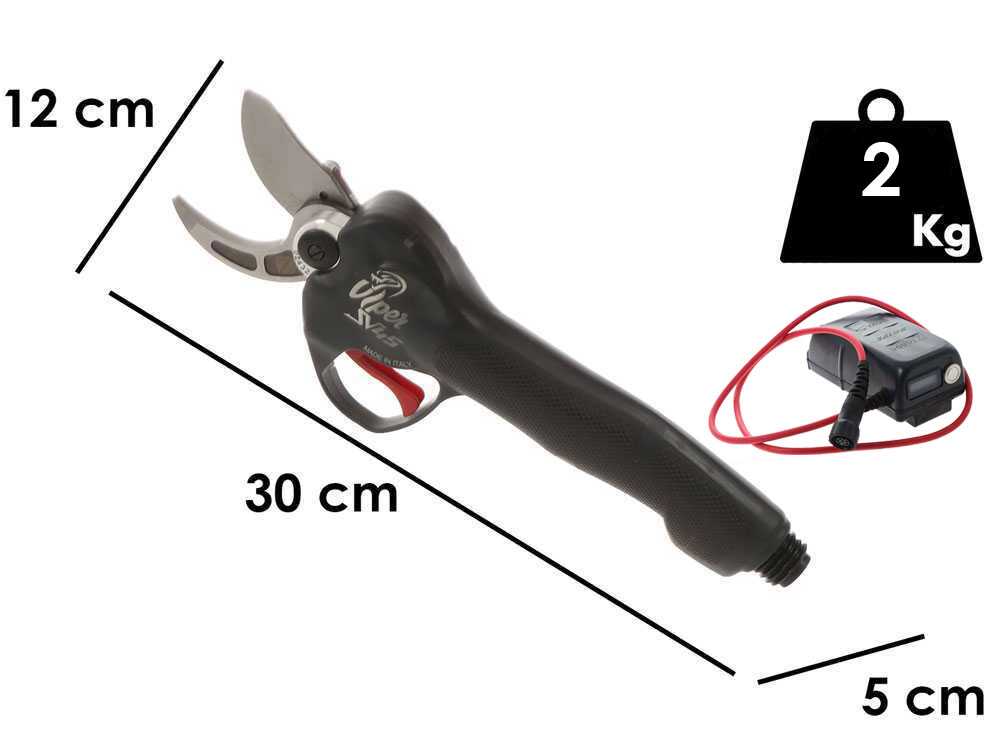 Zanon Viper SV 45 – Tijera eléctrica de poda con pértiga – 50.4V 3.2Ah – 175/255 cm