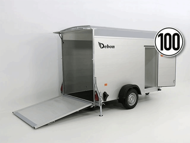 Debon Remolque furgón Cargo H:190cm 1,3t|Alu, Polybug|Tür|gris-Nuevo