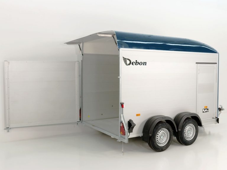 Debon Remolque furgón Cargo H:200cm 2,0t|Alu|Polybug|Tür|azul-Nuevo